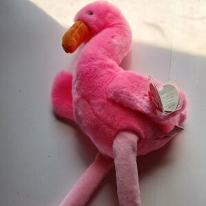 1998 Ty Beanie Buddies Collection Pinky Flamingo